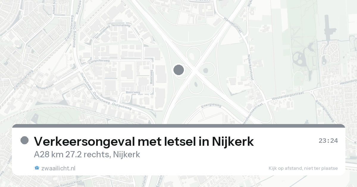 Verkeersongeval met letsel in Nijkerk — 15 aug 2026