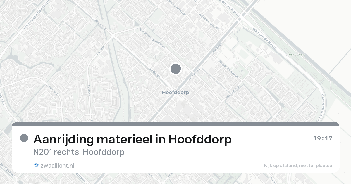 Aanrijding materieel in Hoofddorp — 31 jan 2026
