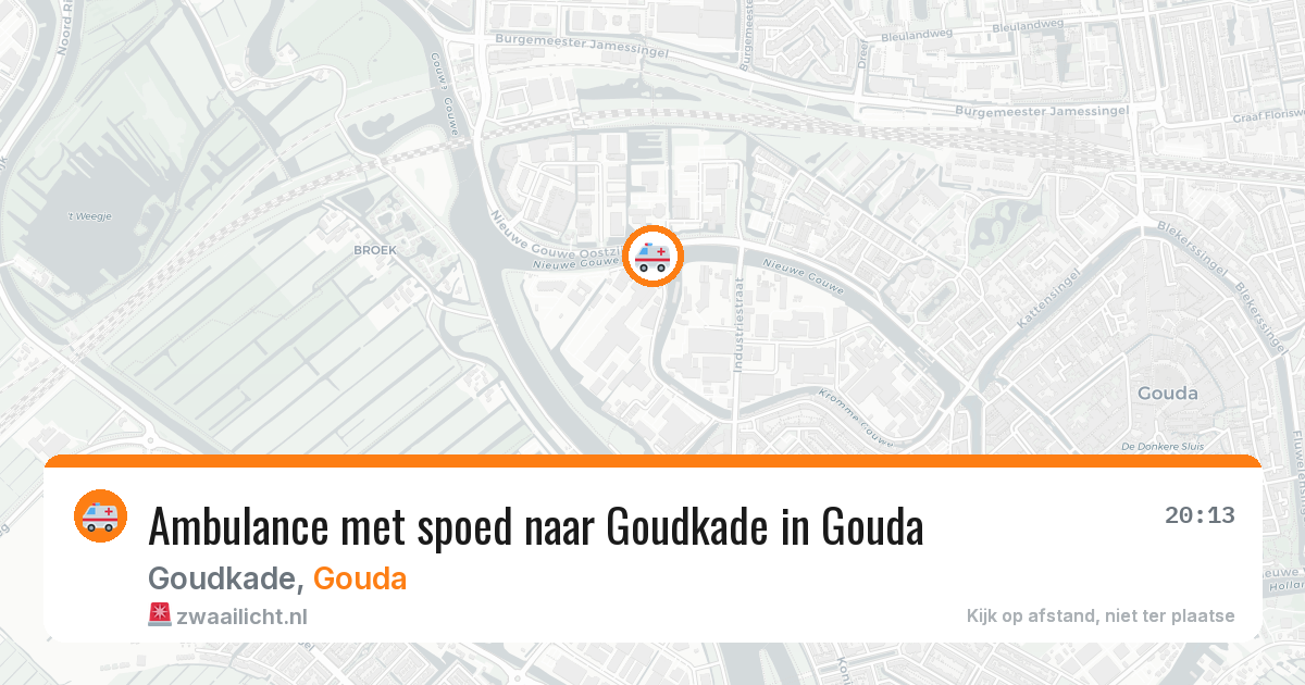 Ambulance met spoed naar Goudkade in Gouda — 3 jul 2026