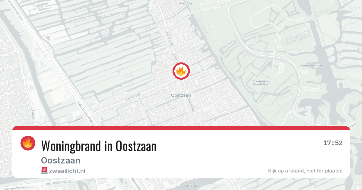 Woningbrand in Oostzaan — 6 aug 2026