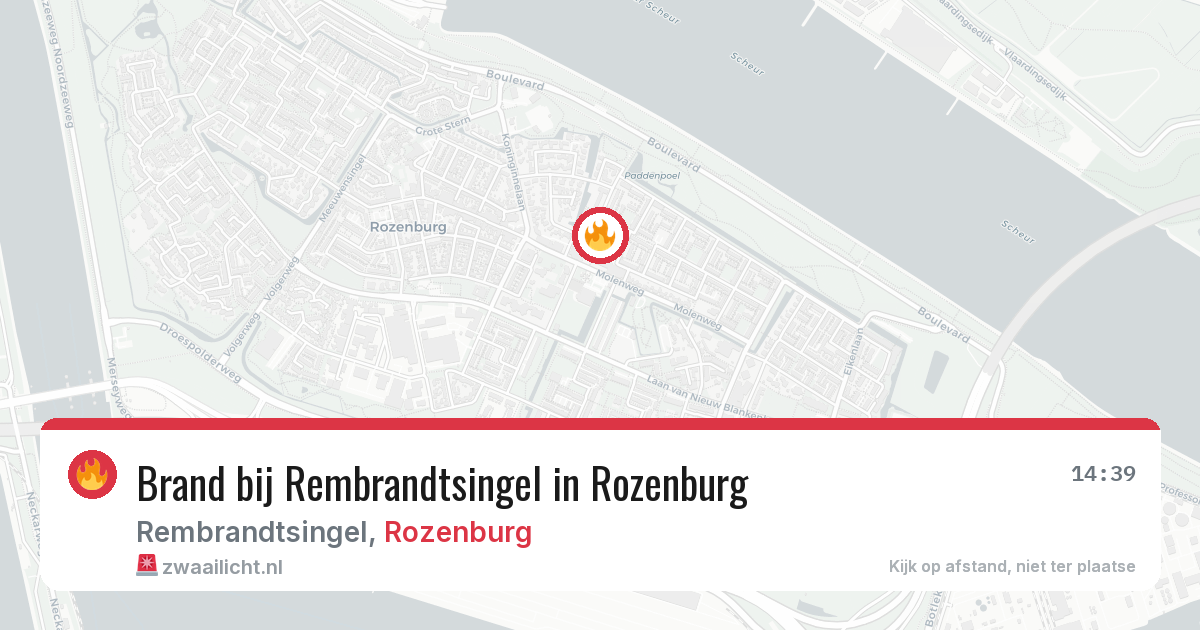 Brand bij Rembrandtsingel in Rozenburg — 9 jun 2026