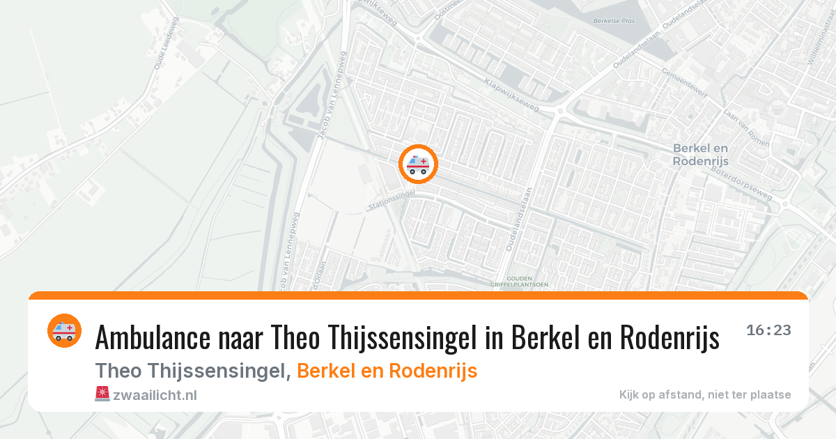 Ambulance naar Theo Thijssensingel in Berkel en Rodenrijs — 19 jul 2026