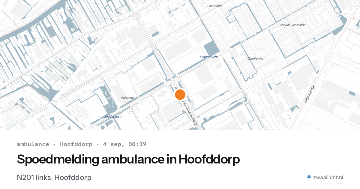 Spoedmelding ambulance in Hoofddorp — 4 sep 2026