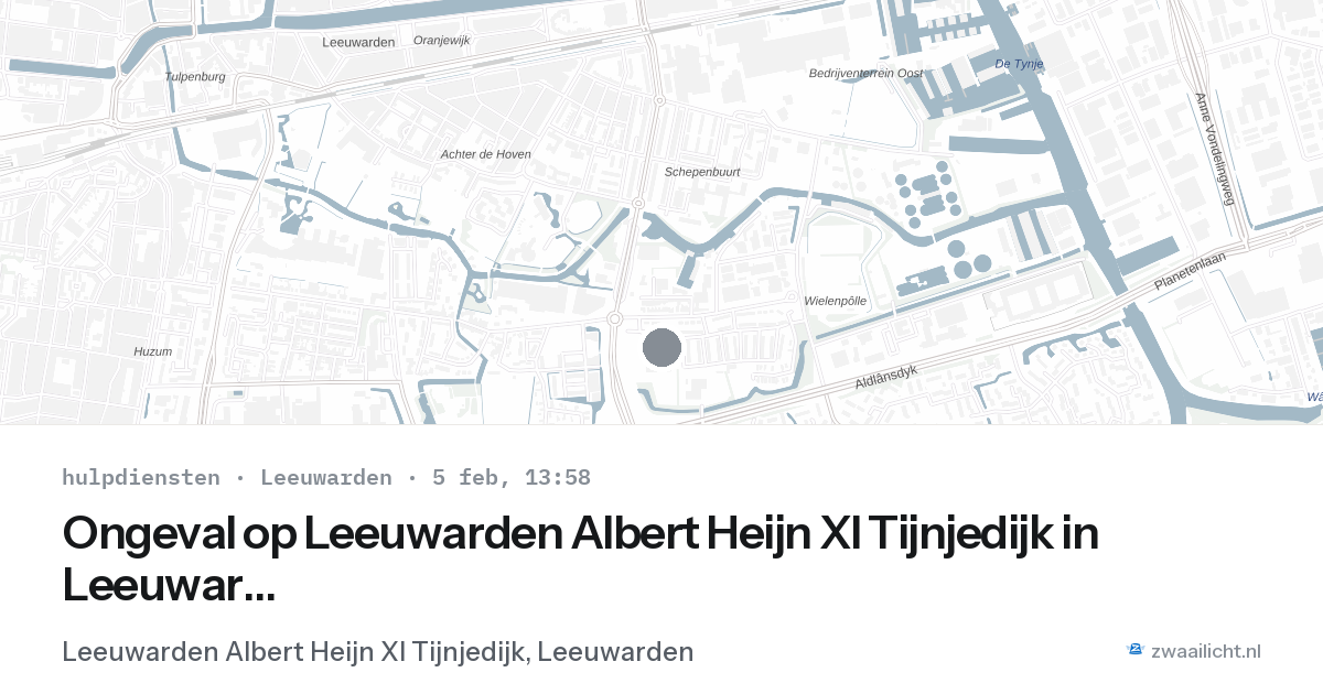 Ongeval op Leeuwarden Albert Heijn Xl Tijnjedijk in Leeuwarden — 5 feb 2026