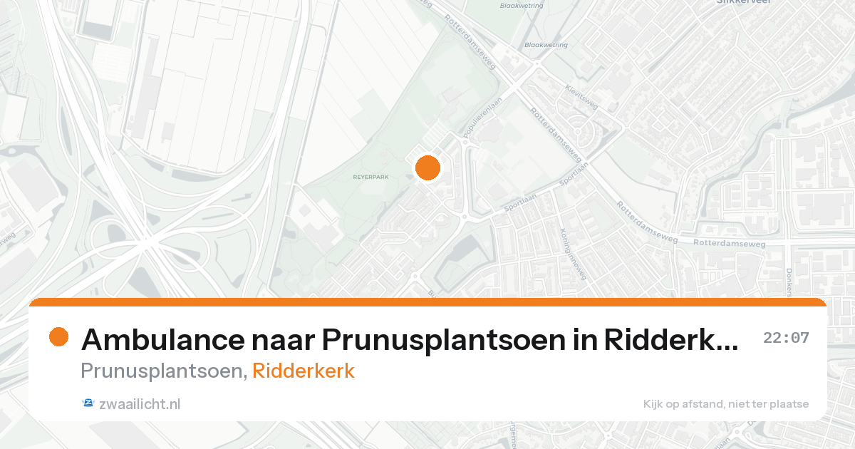 Ambulance naar Prunusplantsoen in Ridderkerk — 30 jan 2026