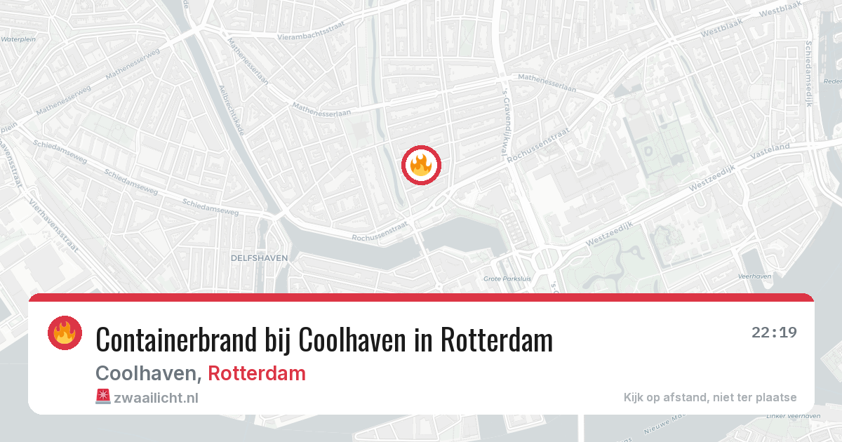 Containerbrand bij Coolhaven in Rotterdam — 1 jul 2026