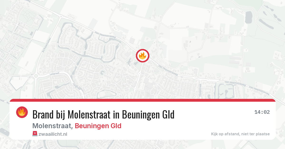 Brand bij Molenstraat in Beuningen Gld — 2 aug 2026