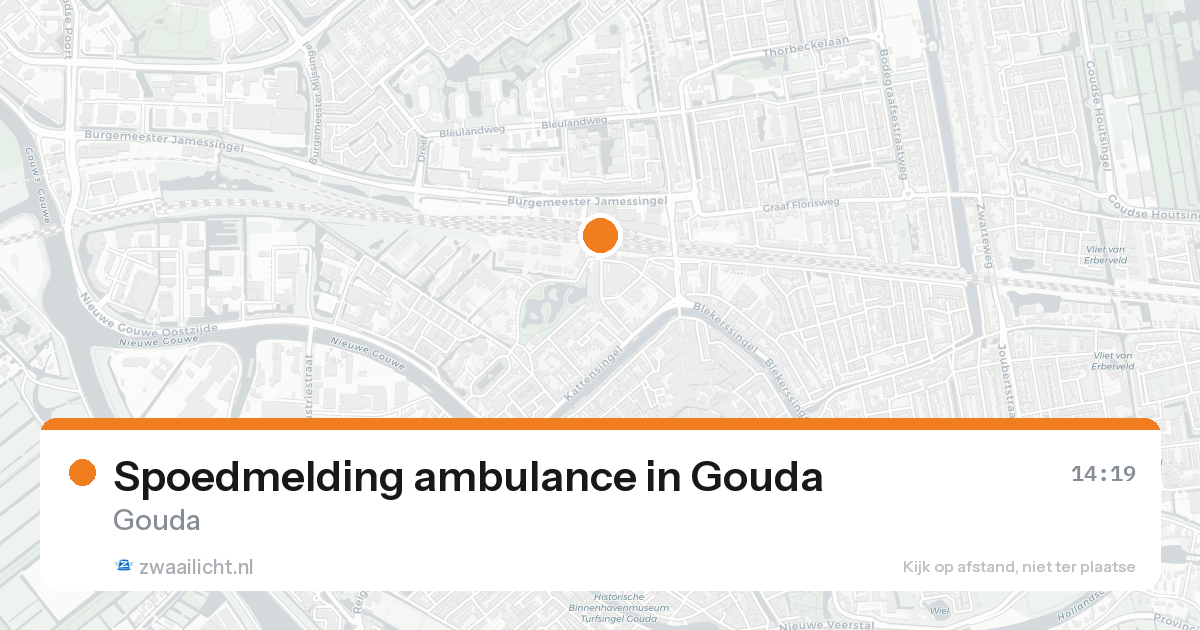 Spoedmelding ambulance in Gouda — 24 aug 2026