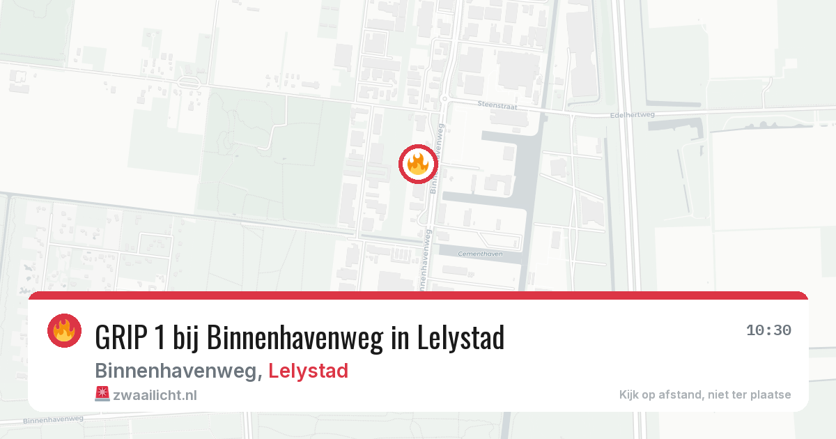 GRIP 1 bij Binnenhavenweg in Lelystad — 11 aug 2026