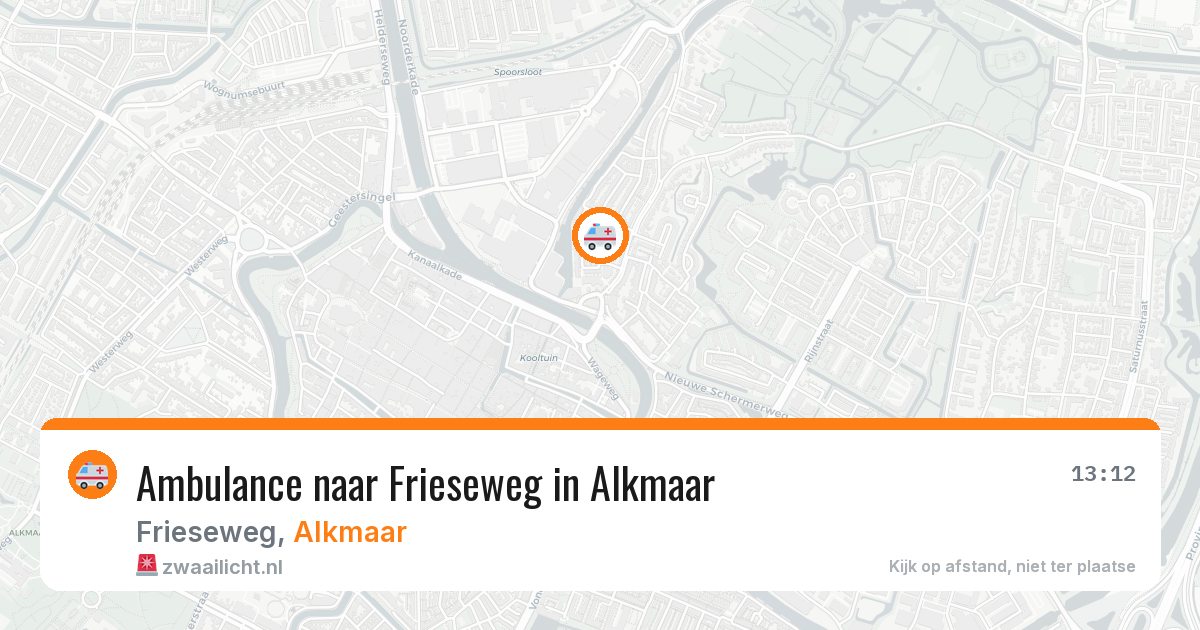Ambulance naar Frieseweg in Alkmaar — 29 mei 2026