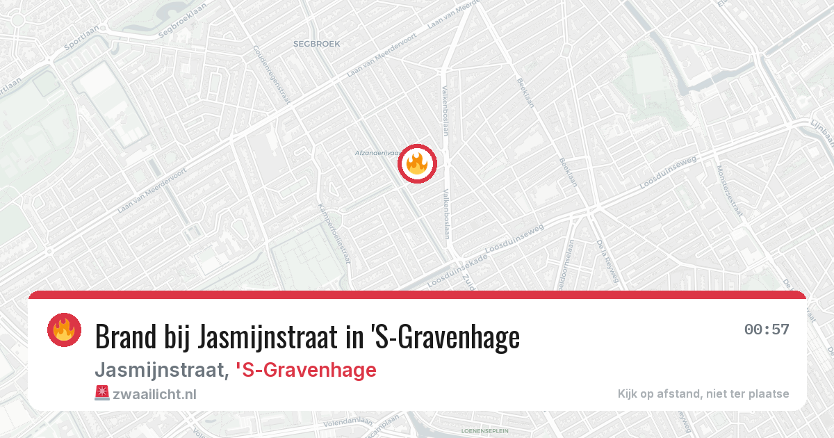 Brand bij Jasmijnstraat in 'S-Gravenhage — 14 mei 2026