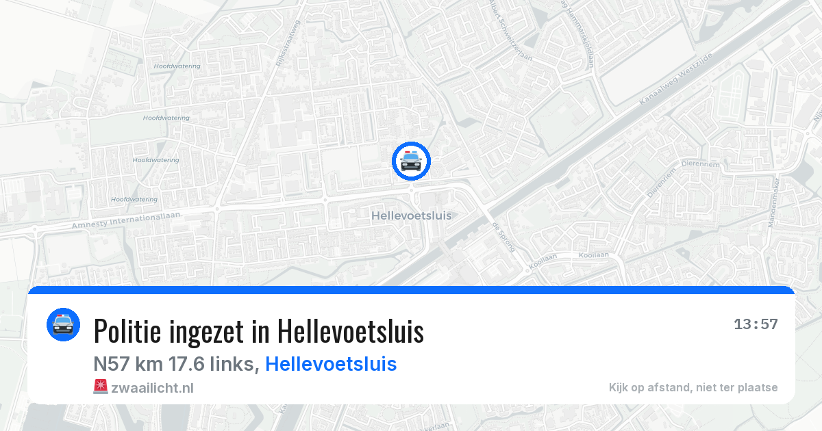 Politie ingezet in Hellevoetsluis — 30 mrt 2026 | 🚨 Zwaailicht.nl