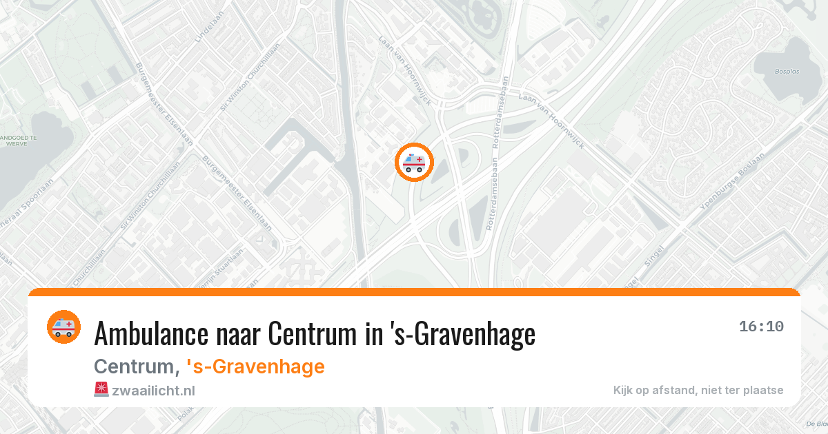 Ambulance naar Centrum in 's-Gravenhage — 10 aug 2026