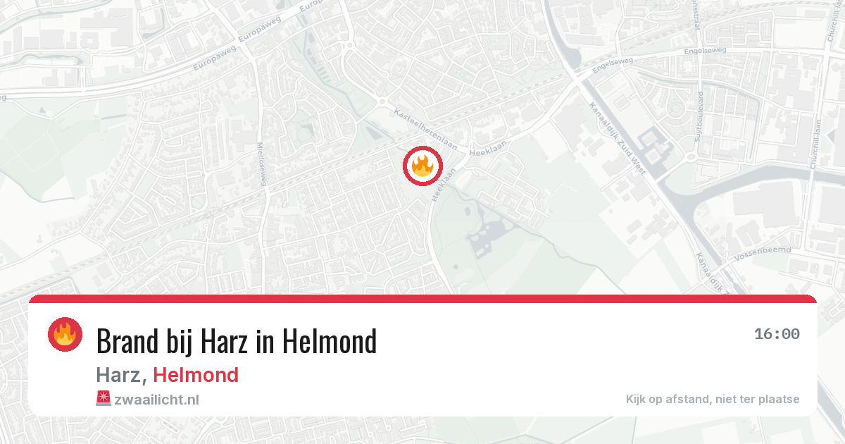 Brand bij Harz in Helmond — 3 jul 2026