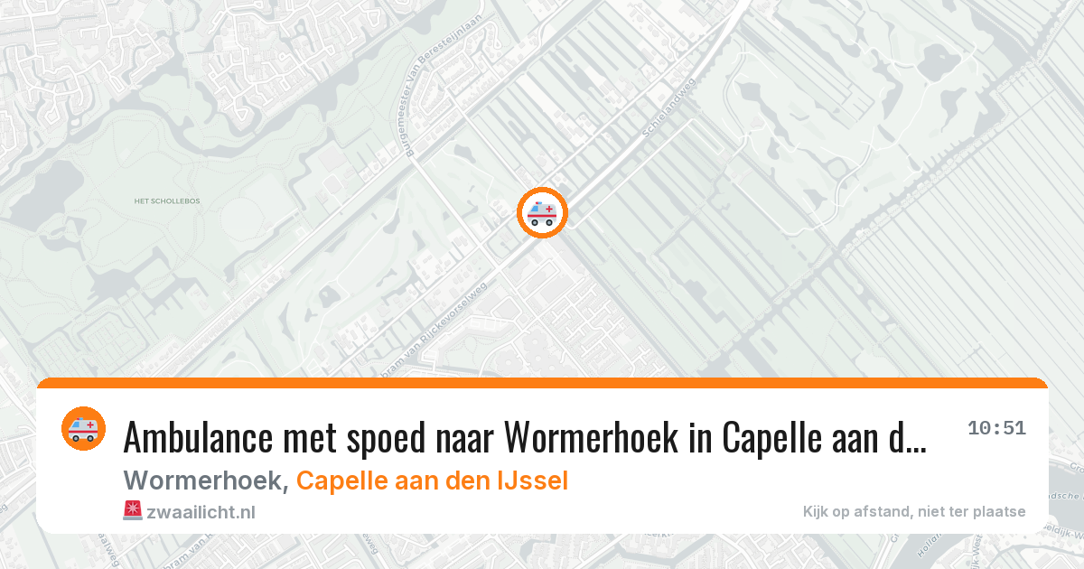 Ambulance met spoed naar Wormerhoek in Capelle aan den IJssel — 4 jul 2026