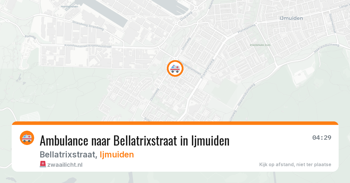 Ambulance naar Bellatrixstraat in Ijmuiden — 8 jul 2026