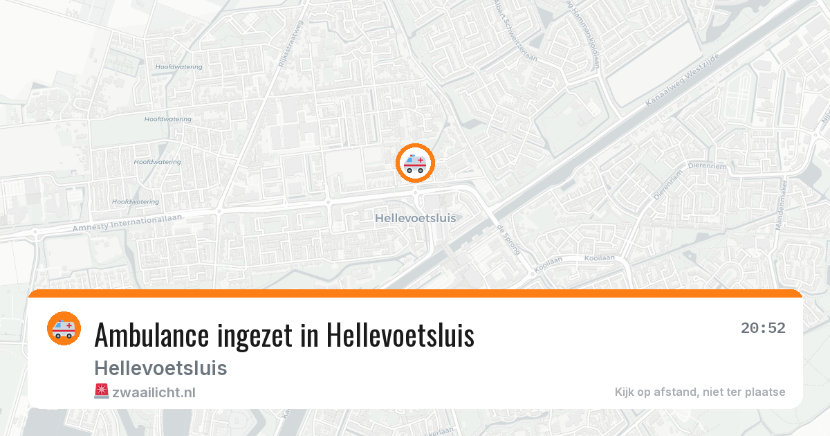 Ambulance ingezet in Hellevoetsluis — 25 mei 2026