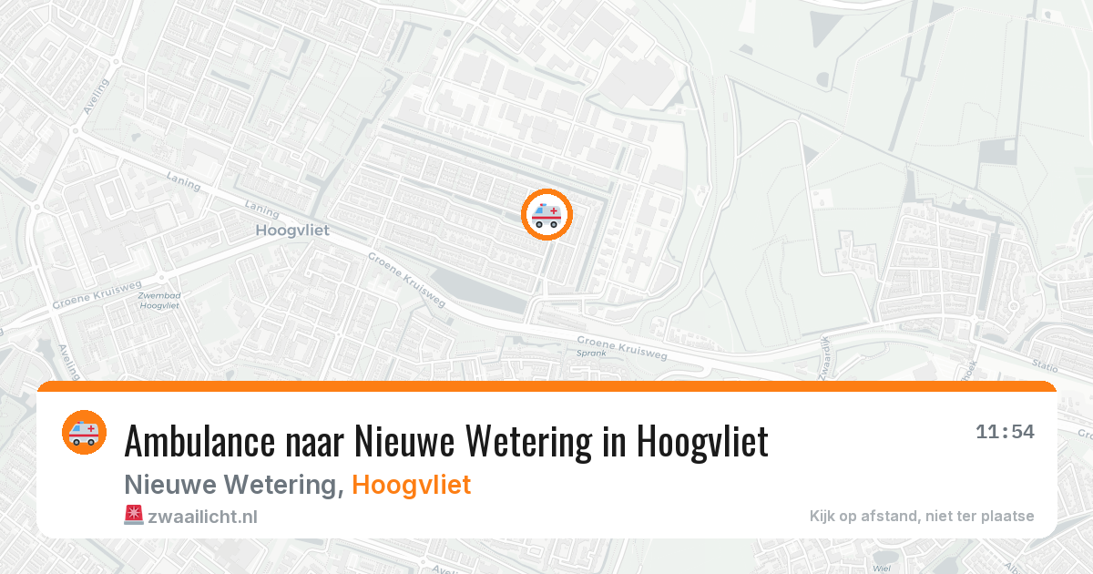 Ambulance naar Nieuwe Wetering in Hoogvliet — 23 jul 2026