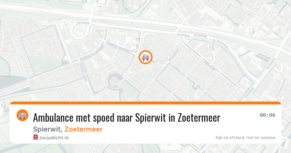 Ambulance met spoed naar Spierwit in Zoetermeer — 1 aug 2026