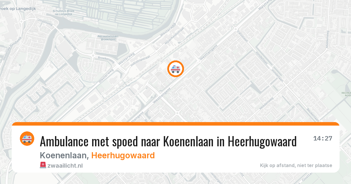 Ambulance met spoed naar Koenenlaan in Heerhugowaard — 26 jul 2026