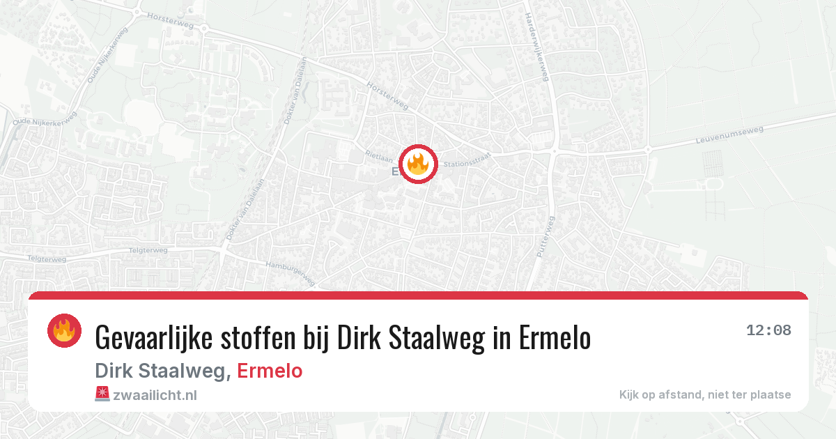 Gevaarlijke stoffen bij Dirk Staalweg in Ermelo — 19 mei 2026