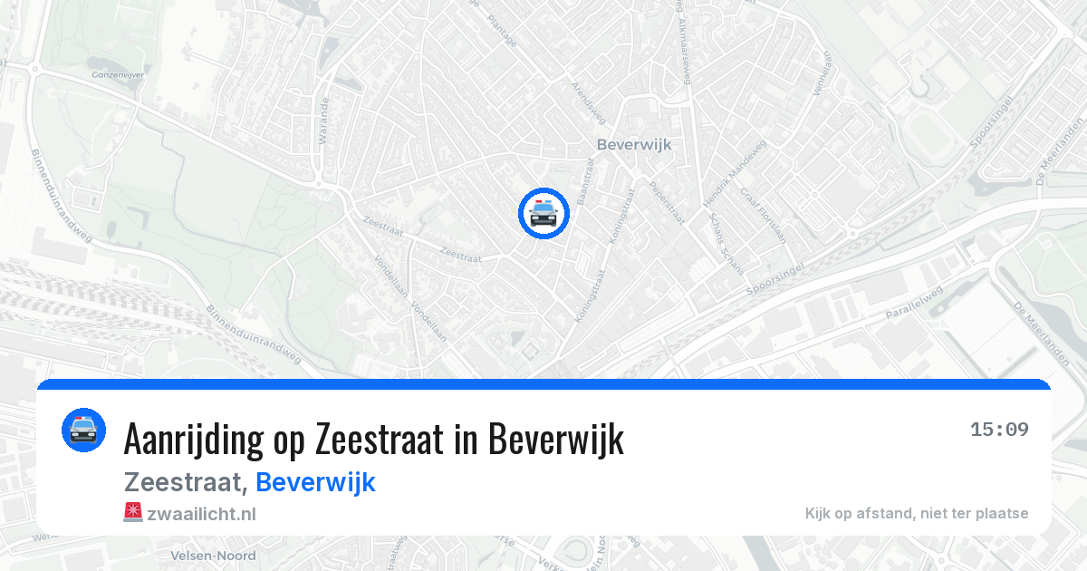 Aanrijding op Zeestraat in Beverwijk — 4 jul 2026