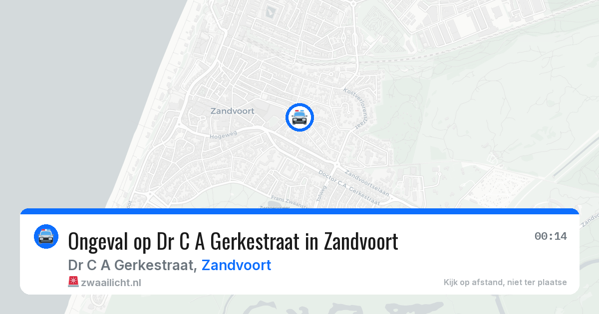 Ongeval op Dr C A Gerkestraat in Zandvoort — 17 jun 2026
