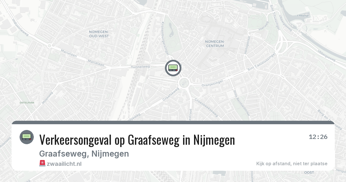 Verkeersongeval op Graafseweg in Nijmegen — 3 aug 2026