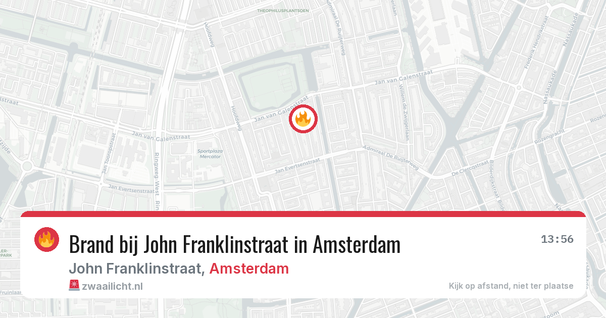 Brand bij John Franklinstraat in Amsterdam — 11 jun 2026