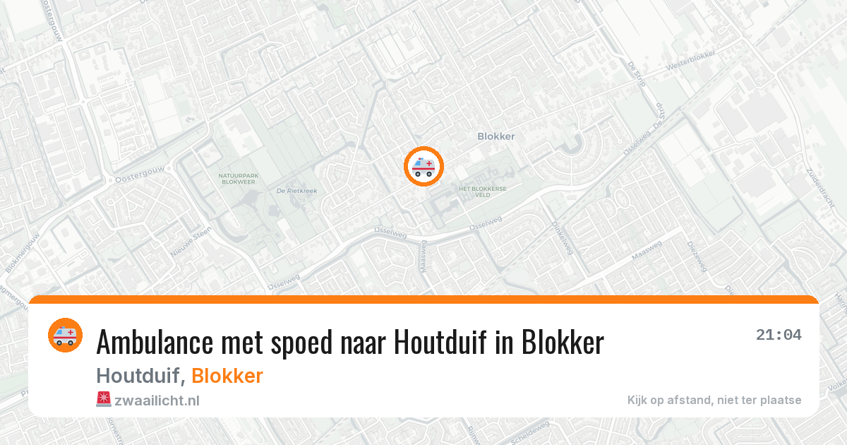Ambulance met spoed naar Houtduif in Blokker — 23 jul 2026