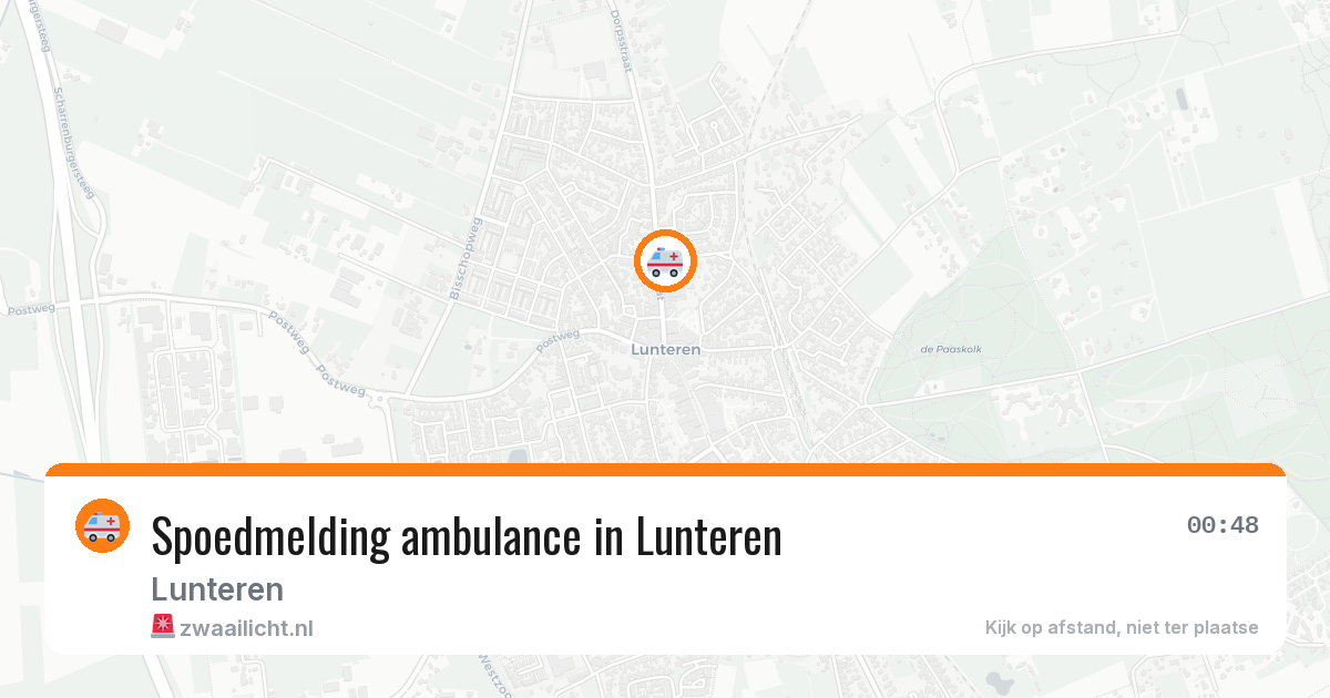 Spoedmelding ambulance in Lunteren — 16 apr 2026