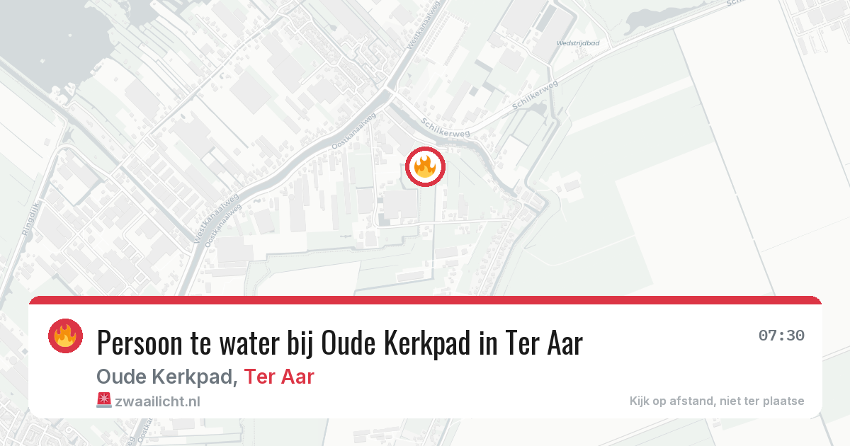 Persoon te water bij Oude Kerkpad in Ter Aar — 29 jun 2026