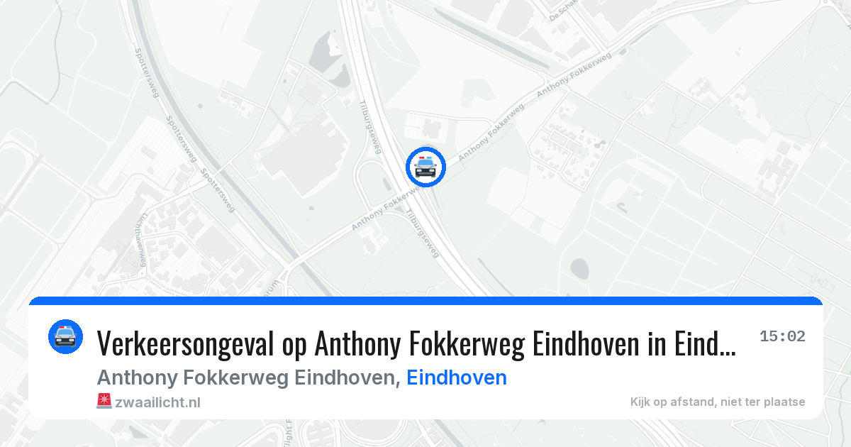 Verkeersongeval op Anthony Fokkerweg Eindhoven in Eindhoven — 8 apr 2026