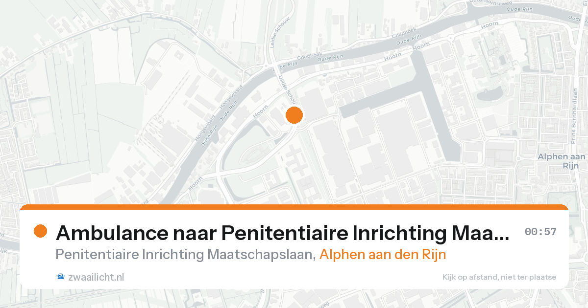 Ambulance naar Penitentiaire Inrichting Maatschapslaan in Alphen aan den Rijn — 30 jan 2026