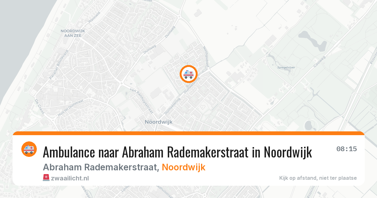 Ambulance naar Abraham Rademakerstraat in Noordwijk — 22 jun 2026
