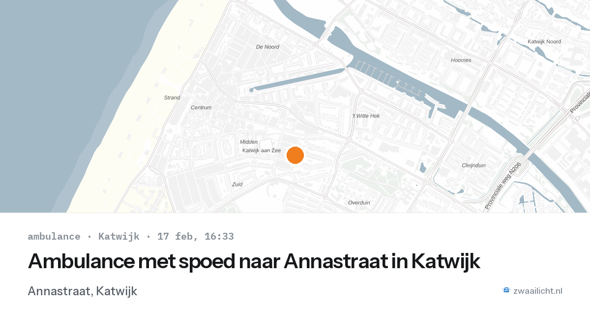 Ambulance met spoed naar Annastraat in Katwijk — 17 feb 2026