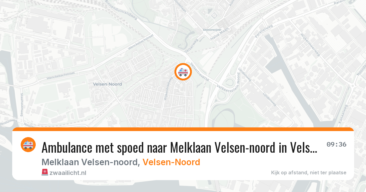 Ambulance met spoed naar Melklaan Velsen-noord in Velsen-Noord — 8 aug 2026