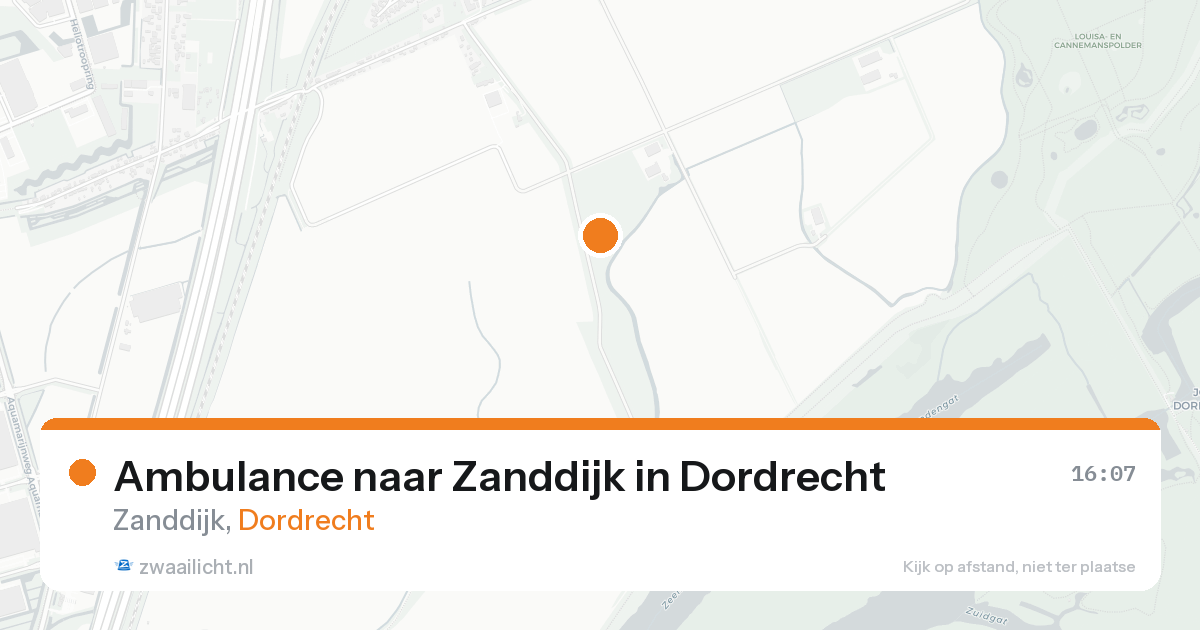 Ambulance naar Zanddijk in Dordrecht — 20 mrt 2026