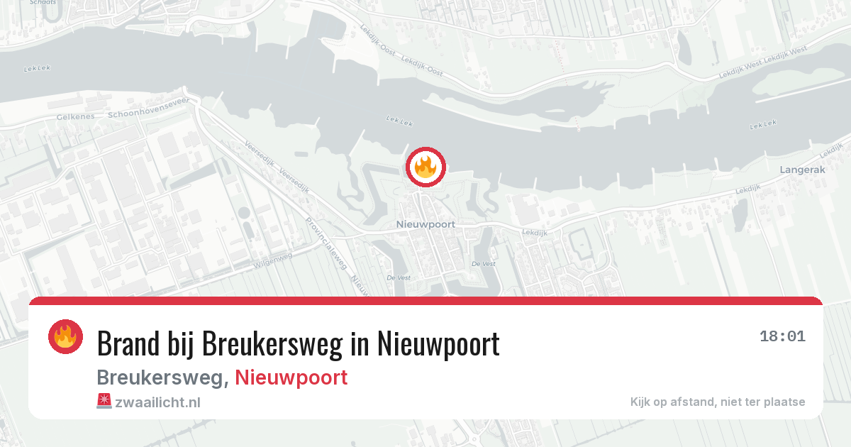 Brand bij Breukersweg in Nieuwpoort — 31 mei 2026