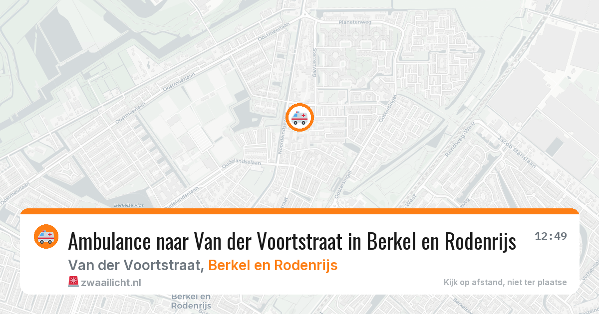 Ambulance naar Van der Voortstraat in Berkel en Rodenrijs — 11 aug 2026