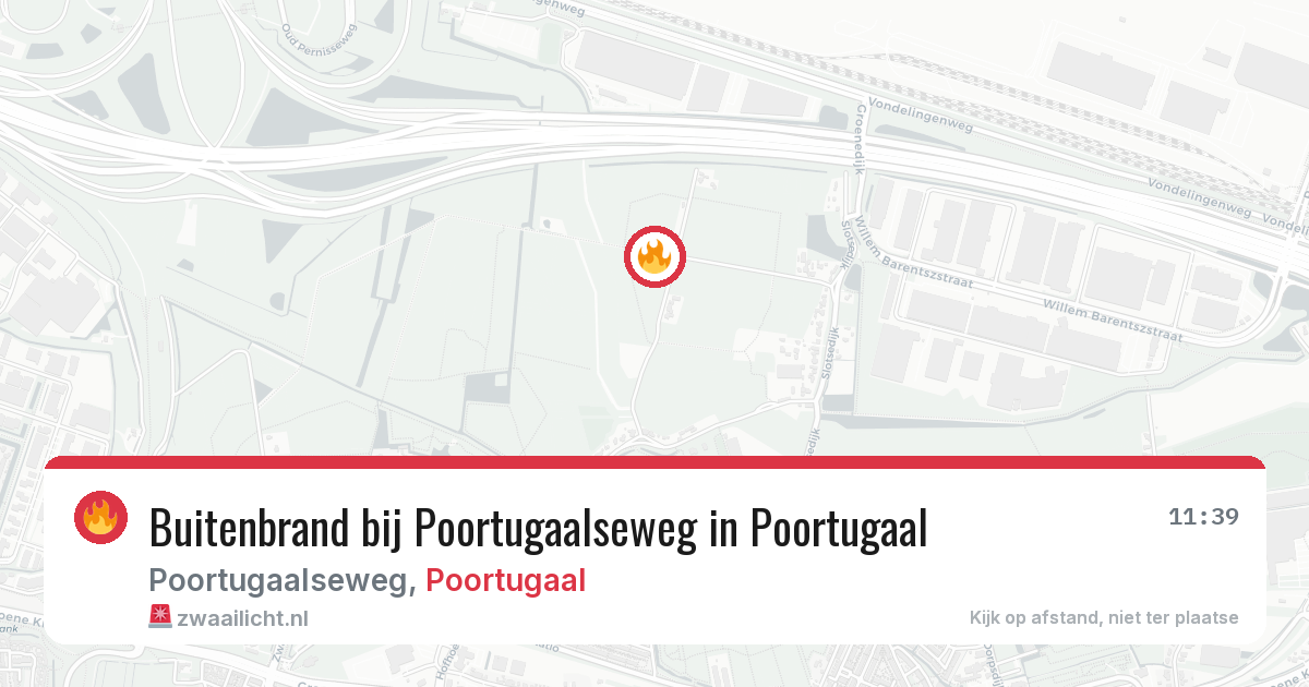 Buitenbrand bij Poortugaalseweg in Poortugaal — 9 aug 2026