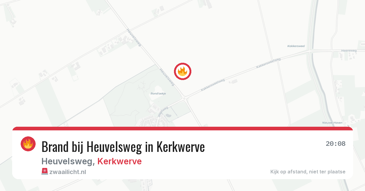 Brand bij Heuvelsweg in Kerkwerve — 22 jul 2026