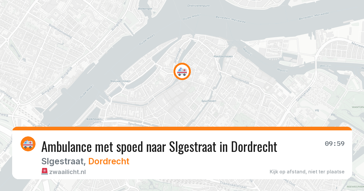 Ambulance met spoed naar Slgestraat in Dordrecht — 27 jun 2026