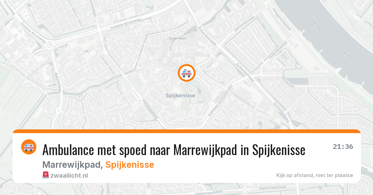 Ambulance met spoed naar Marrewijkpad in Spijkenisse — 10 aug 2026