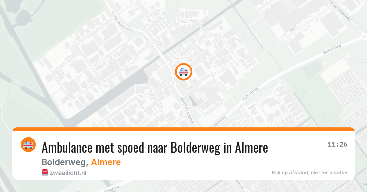 Ambulance met spoed naar Bolderweg in Almere — 30 mrt 2026