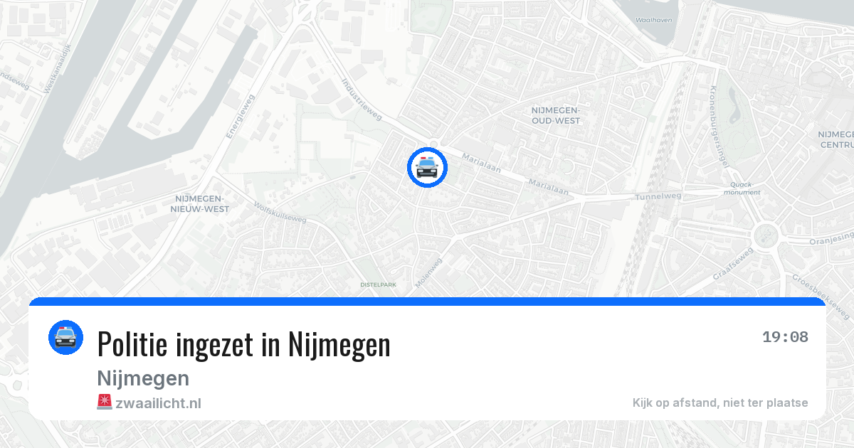 Politie ingezet in Nijmegen — 28 jun 2026 | 🚨 Zwaailicht.nl
