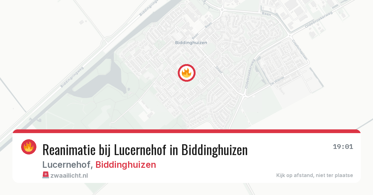 Reanimatie bij Lucernehof in Biddinghuizen — 1 jul 2026
