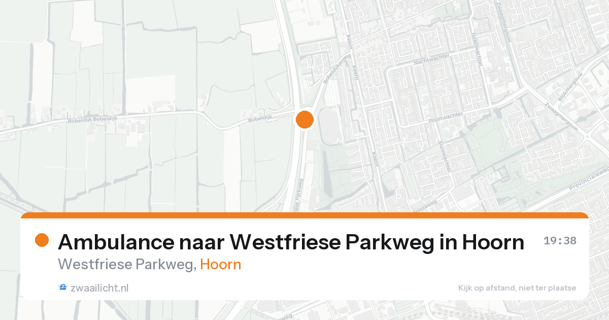 Ambulance naar Westfriese Parkweg in Hoorn — 20 aug 2026