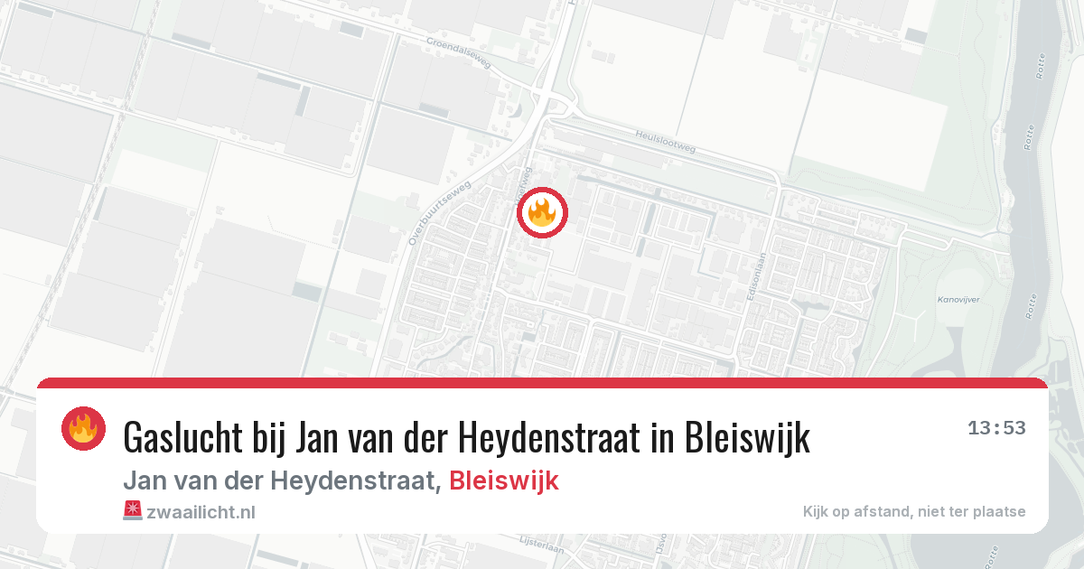 Gaslucht bij Jan van der Heydenstraat in Bleiswijk — 4 aug 2026