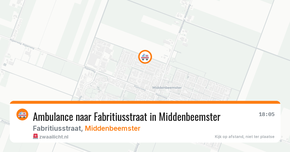 Ambulance naar Fabritiusstraat in Middenbeemster — 24 jul 2026